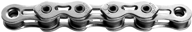 KMC K1 black and silver single-speed BMX bicycle chain