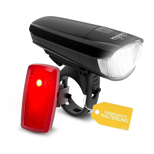 DANSI front and rear bicycle light set with their tool-free handlebar brackets