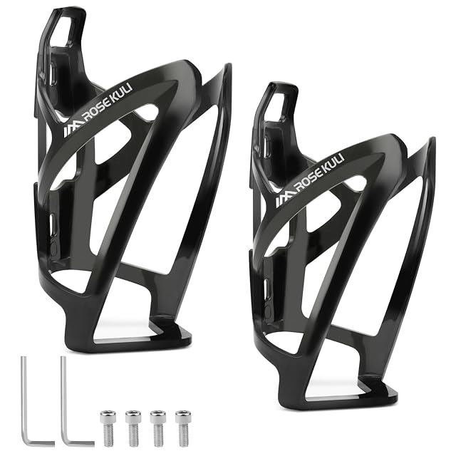 Rose Kuli pair of black polycarbonate bottle cages