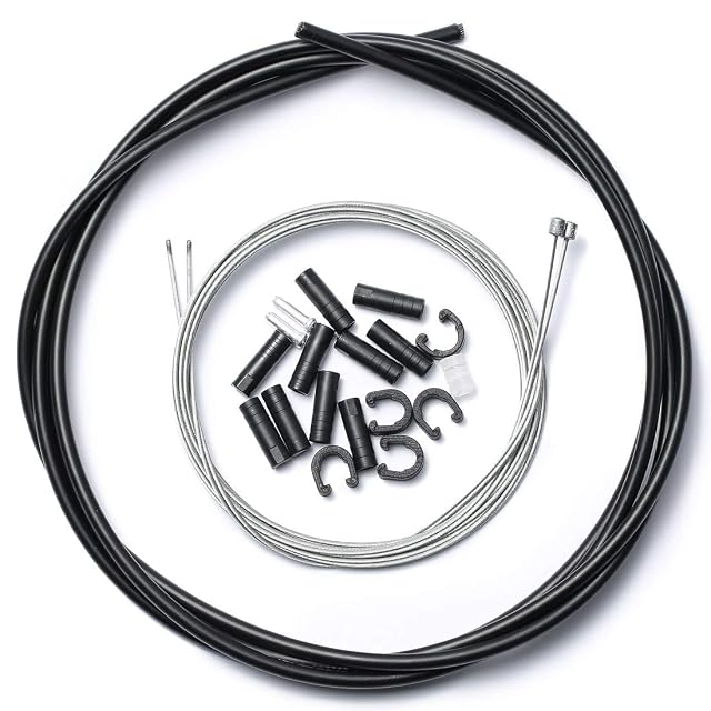 Corki black bicycle shifter cable and housing set