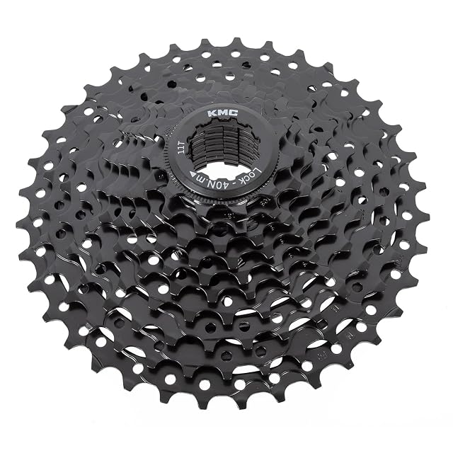 KMC 10-speed wide range cassette in black