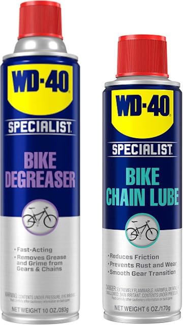 WD-40 bike chain lube and chain cleaner degreaser two-pack