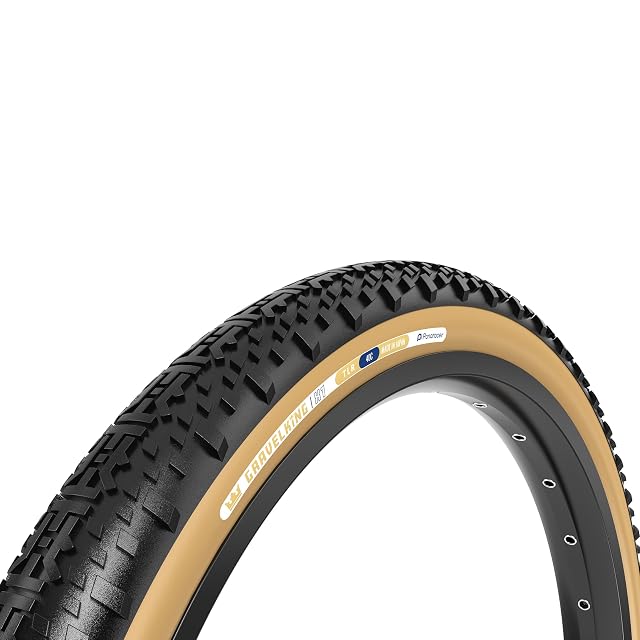 Panaracer GravelKing X1 gravel tire showing its tread pattern