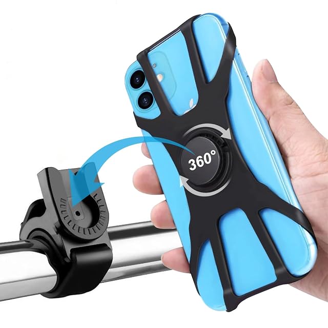 Kinizuxi detachable silicone bike handlebar phone mount