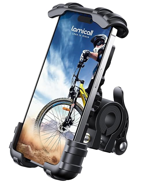Lamicall lockable bike handlebar phone holder