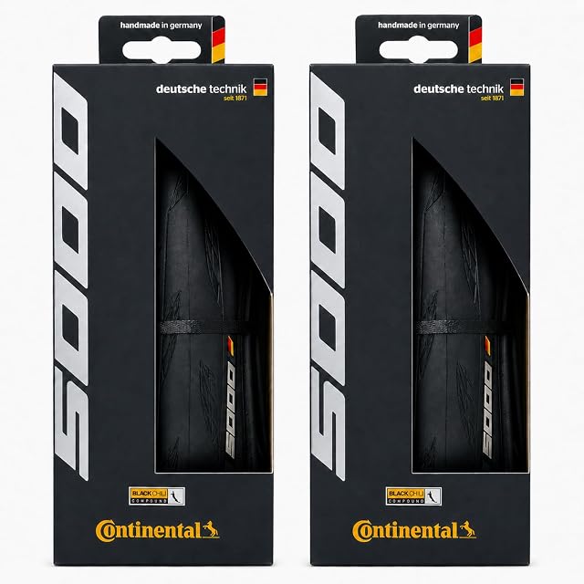Continental Grand Prix 5000 black road bike tire, two-pack