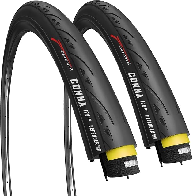 Pair of Fincci folding road tires in black