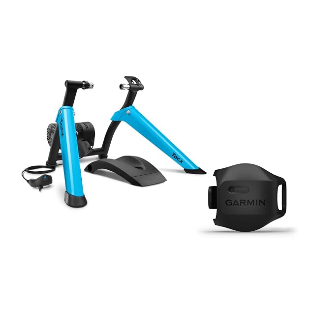 Garmin Tacx Boost turbo trainer with a road bike mounted