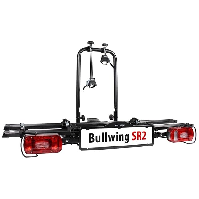 Bullwing SR2 towbar bike rack folded down for boot access