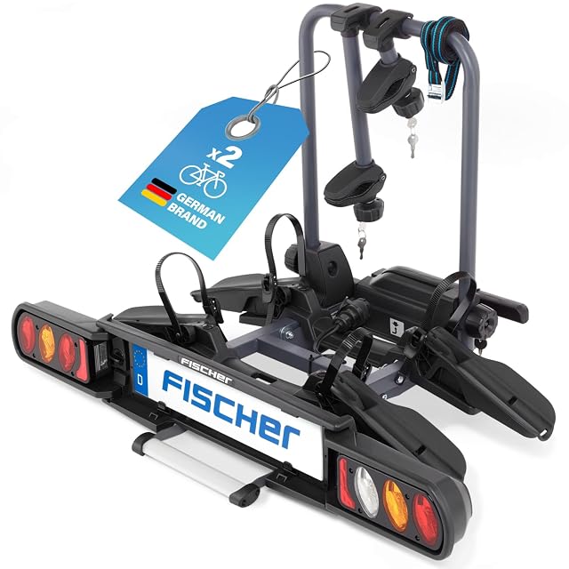 Fischer ProlineEvo 2 towbar bike rack mounted on a car towball